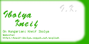 ibolya kneif business card